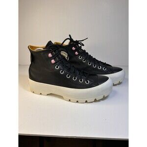 Converse Women's Chuck Taylor Lugged Hi Black leather & Gore-Tex Boots Size 9.5